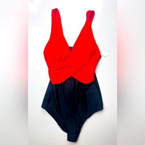 One-Piece V-Neck Swimsuit NWT